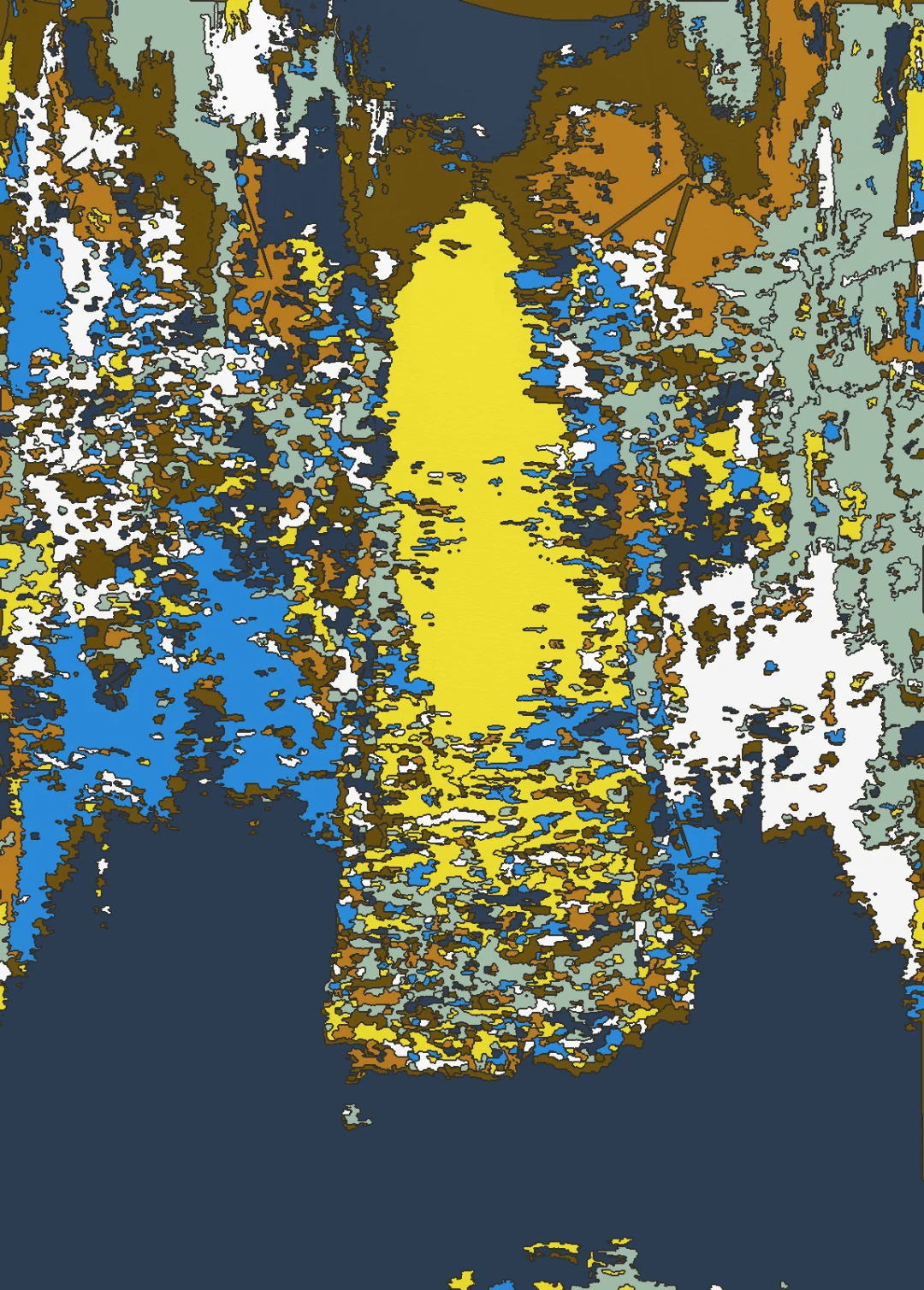 Abstractifier contour weather in pink, orange, and turquoise